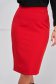 StarShinerS red high waisted office pencil skirt slightly elastic fabric 3 - StarShinerS.com