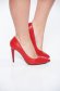Pantofi rosii din piele naturala cu toc inalt cu varful usor ascutit 2 - StarShinerS.ro
