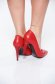 Red shoes natural leather with high heels slightly pointed toe tip 4 - StarShinerS.com