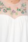 StarShinerS white embroidered flared dress with inside lining non-flexible thin fabric 4 - StarShinerS.com