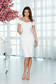 StarShinerS white pencil dress slightly elastic fabric with inside lining with crystal embellished details 4 - StarShinerS.com