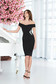 StarShinerS black pencil dress slightly elastic fabric with inside lining with crystal embellished details 6 - StarShinerS.com
