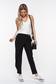 PrettyGirl black elegant trousers with medium waist airy fabric with pockets 4 - StarShinerS.com
