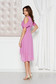StarShinerS lila occasional asymmetrical dress transparent chiffon fabric with inside lining both shoulders cut out 2 - StarShinerS.com