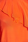 PrettyGirl coral elegant women`s blouse airy fabric both shoulders cut out with ruffle details 4 - StarShinerS.com