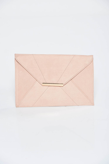 Rosa bag clutch from ecological leather with metalic accessory
