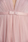 Ana Radu rosa dress accessorized with tied waistband from tulle with deep cleavage with inside lining luxurious 4 - StarShinerS.com