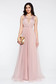 Ana Radu rosa dress accessorized with tied waistband from tulle with deep cleavage with inside lining luxurious 3 - StarShinerS.com
