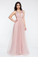 Ana Radu rosa dress accessorized with tied waistband from tulle with deep cleavage with inside lining luxurious 1 - StarShinerS.com