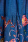 Rochie de zi albastra brodata din bumbac neelastic cu croi larg 5 - StarShinerS.ro