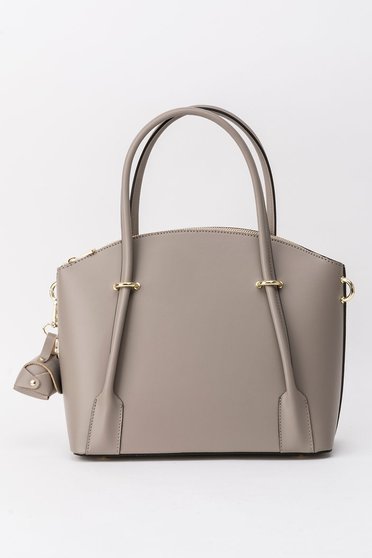 Brown office bag natural leather long, adjustable handle