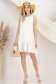 Rochie din georgette cu picouri alba scurta cu croi larg - StarShinerS 3 - StarShinerS.ro
