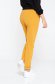 Pantaloni SunShine mustarii casual cu talie inalta din material usor elastic cu buzunare 2 - StarShinerS.ro