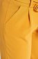 Pantaloni SunShine mustarii casual cu talie inalta din material usor elastic cu buzunare 4 - StarShinerS.ro