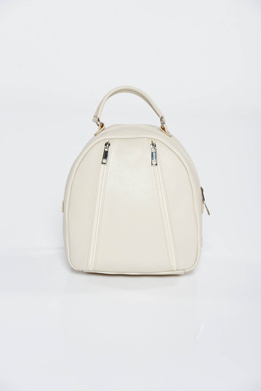 Nude casual backpacks natural leather