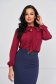 Burgundy loose fit women`s blouse voile fabric - StarShinerS 6 - StarShinerS.com
