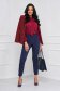 Burgundy loose fit women`s blouse voile fabric - StarShinerS 4 - StarShinerS.com