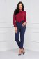 Burgundy loose fit women`s blouse voile fabric - StarShinerS 3 - StarShinerS.com