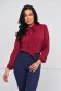 Burgundy loose fit women`s blouse voile fabric - StarShinerS 1 - StarShinerS.com
