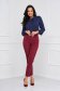 Bluza dama din voal bleumarin cu croi pe corp si guler tip esarfa - StarShinerS 3 - StarShinerS.ro