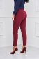 StarShinerS burgundy trousers office high waisted slightly elastic fabric with pockets conical 3 - StarShinerS.com