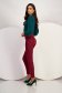 Burgundy trousers high waisted conical long slightly elastic fabric - StarShinerS 2 - StarShinerS.com