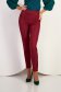 Burgundy Trousers made of slightly elastic fabric with high waist - StarShinerS 4 - StarShinerS.com