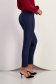High-Waisted Tapered Navy Blue Stretch Fabric Trousers - StarShinerS 5 - StarShinerS.com