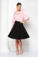 Black skirt cloche midi with pockets slightly elastic fabric - StarShinerS 1 - StarShinerS.com