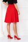 Red skirt cloche midi with pockets slightly elastic fabric - StarShinerS 3 - StarShinerS.com