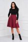 Burgundy skirt cloche midi with pockets slightly elastic fabric - StarShinerS 4 - StarShinerS.com