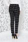 Pantaloni LaDonna negri office conici cu talie medie din stofa usor elastica in carouri 2 - StarShinerS.ro