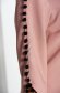 Rochie rosa eleganta cu un croi drept din material usor elastic cu aplicatii de dantela cu ciucuri 4 - StarShinerS.ro