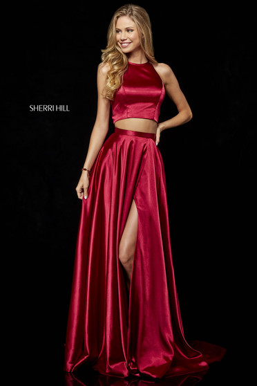 Rochie Sherri Hill 52230 Burgundy
