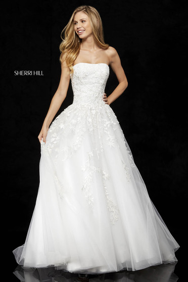 Rochie Sherri Hill 52341 White