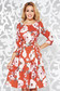 Bricky elegant cloche dress slightly elastic fabric with floral print 1 - StarShinerS.com