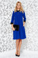 Rochie albastra eleganta cu croi larg din material usor elastic cu aplicatii stralucitoare si cu buzunare 3 - StarShinerS.ro