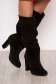 Black casual boots chunky heel natural leather 2 - StarShinerS.com
