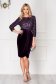 StarShinerS purple occasional dress with tented cut from velvet with inside lining with sequins 3 - StarShinerS.com