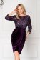 StarShinerS purple occasional dress with tented cut from velvet with inside lining with sequins 1 - StarShinerS.com