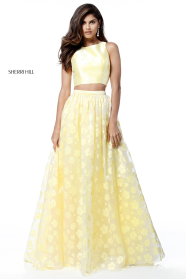 Rochie Sherri Hill de ocazie galbena in clos