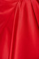 Rochie rosie de ocazie asimetrica fara maneci din material satinat cu volanase 4 - StarShinerS.ro