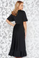 Black occasional wrap around dress non-flexible thin fabric with ruffles at the buttom of the dress 2 - StarShinerS.com