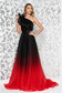 Ana Radu red luxurious long cloche dress with inside lining accessorized with tied waistband one shoulder 1 - StarShinerS.com