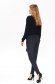 Pantaloni din material elastic negri conici cu talie inalta accesorizati cu cordon - Top Secret 2 - StarShinerS.ro