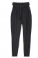 Pantaloni din material elastic negri conici cu talie inalta accesorizati cu cordon - Top Secret 5 - StarShinerS.ro