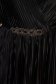 Rochie neagra de ocazie din material catifelat cu maneci lungi cu decolteu in v si accesorizata cu un accesoriu cu pietre 4 - StarShinerS.ro