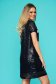 Top Secret darkblue clubbing flared dress short sleeve with sequin embellished details 2 - StarShinerS.com
