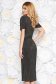 Gold occasional midi dress thin fabric with metallic aspect with inside lining with v-neckline 2 - StarShinerS.com
