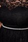 StarShinerS black elegant cloche dress from laced fabric with inside lining accessorized with tied waistband 5 - StarShinerS.com